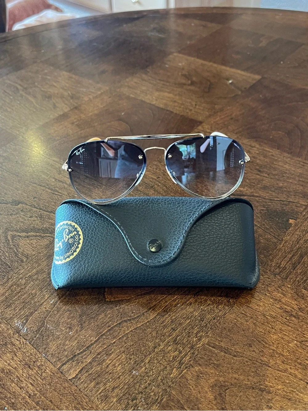 Ray-Ban Blaze Aviator Sunglasses - Arista Gold Frame with Blue Gradient Lenses